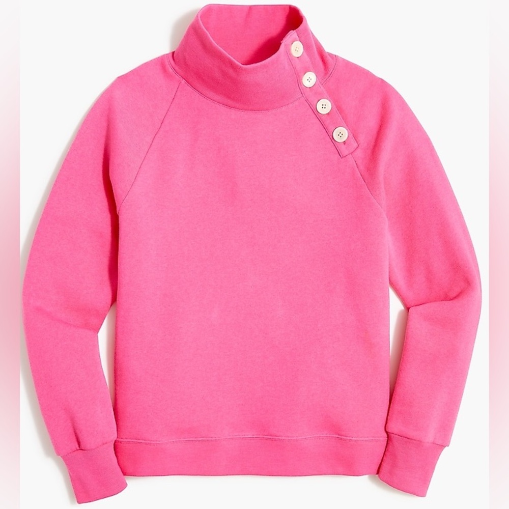 J Crew Factory women’s fleece pullover, hot pink, size XL in GREAT condition